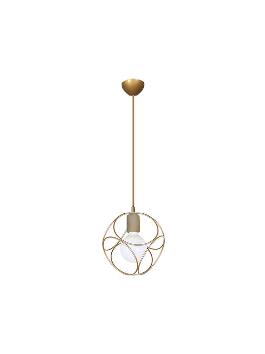 Megapap Lusita Pendant Light Gold with Socket E27 20x20x70cm
