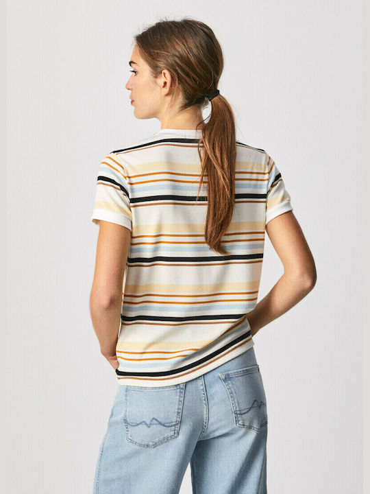 Pepe Jeans Carrie Femeie Tricou Cu dungi Multicolor