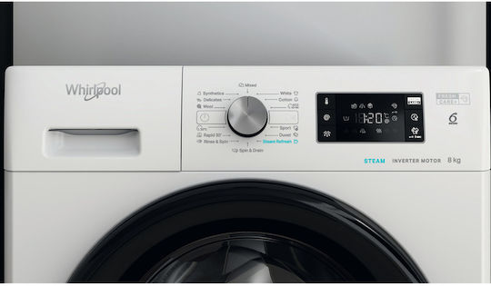 Whirlpool Пералня 8кг с Парна Технология 1400 Оборота 6th Sense FFB 8448 BV EE