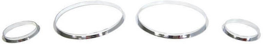 Carner Δαχτυλίδια Καντράν για Opel Astra G 1998-2004 / Zafira A 1998-2005 Χρώμιο