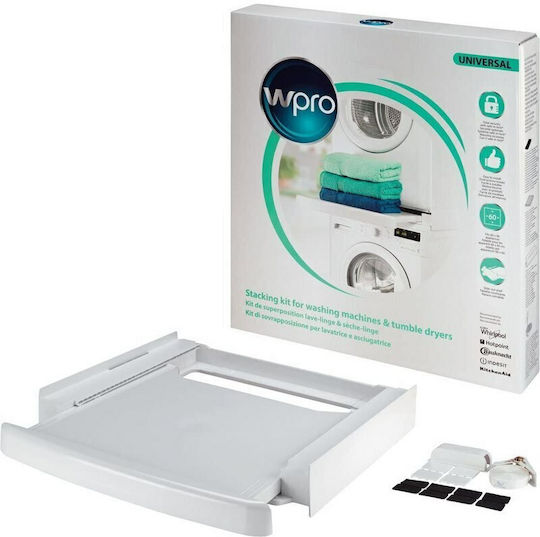 Wpro Universal Stacking Kit 484000008436 Συνδετικό Πλυντηρίου/Στεγνωτηρίου από Μέταλλο με Συρτάρι 62.5x57.5εκ.