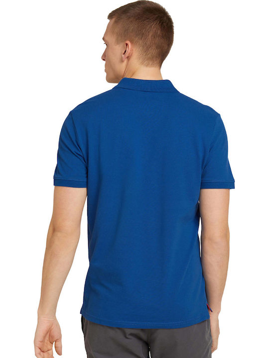 Basic Polo Herrenbluse Kurzarm Blau
