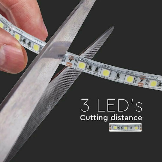 V-TAC Αδιάβροχη Ταινία LED 24V Ψυχρό Λευκό Φως 10m Τύπου SMD2835