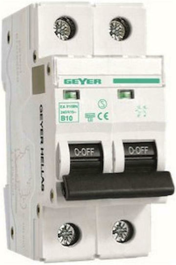 Geyer Automatic Circuit Breaker 10A Double-pole AC EA210C