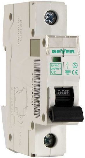 Geyer 1-Pole Automatic Circuit Breaker 2A EA102C