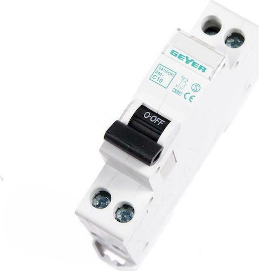 Geyer Αυτόματη Ασφάλεια 10A Διπολική AC EA110CN1