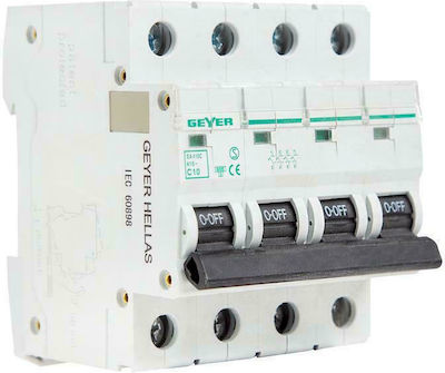 Geyer 4-Poles Automatic Circuit Breaker 10A EA410C