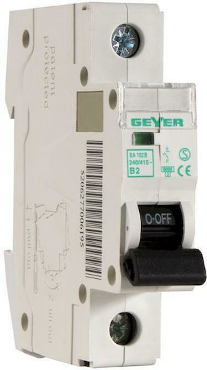 Geyer 1-Pole Automatic Circuit Breaker 2A EA102B