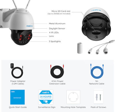 Reolink IP Surveillance Camera Wi-Fi 5MP Full HD+ Waterproof with Two-Way Communication