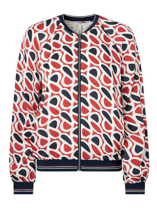 Louisa Κοντό Γυναικείο Bomber Jacket Κόκκινο