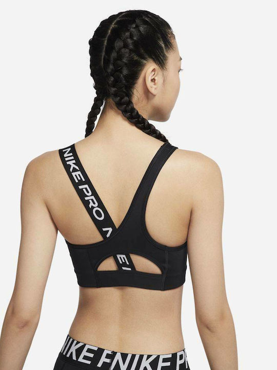 Nike Swoosh Γυναικείο Αθλητικό Μπουστάκι Μαύρο