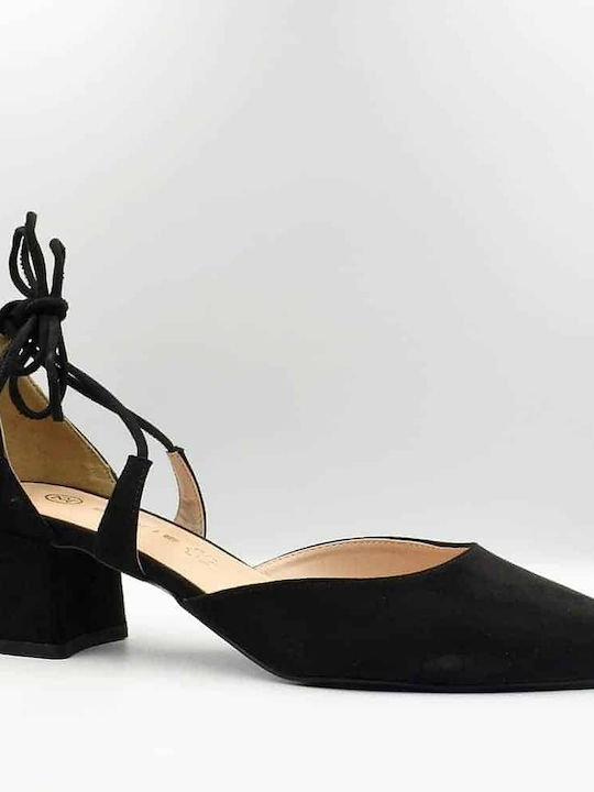 Envie Shoes Pointed Toe Black Medium Heels