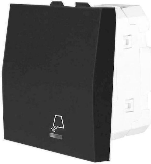 Geyer Front Plate Wall Push Bell Button without Frame Black 736405S