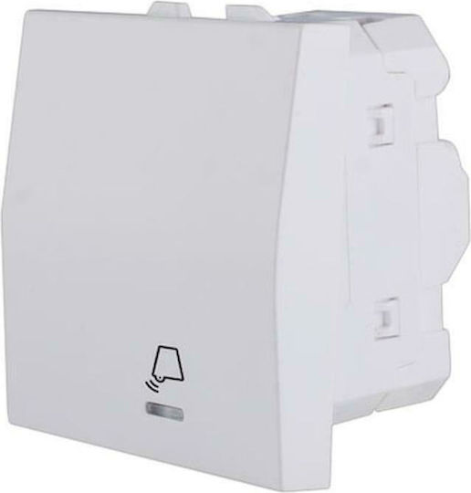 Geyer Front Plate Wall Push Bell Button without Frame White 736401S