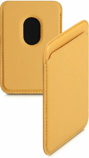 KWmobile MagSafe Kartenetui PU Leather in Gelb Farbe