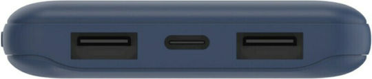Belkin Boost Charge Power Bank 10000mAh 15W with 2 USB-A Ports and USB-C Port Blue