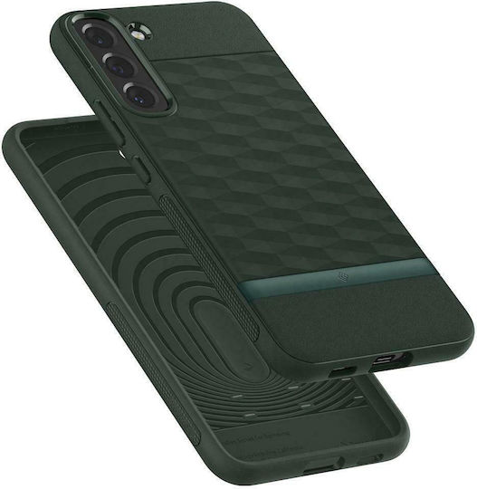 Caseology Parallax Back Cover Plastic / Silicone Midnight Green (Galaxy S22+)