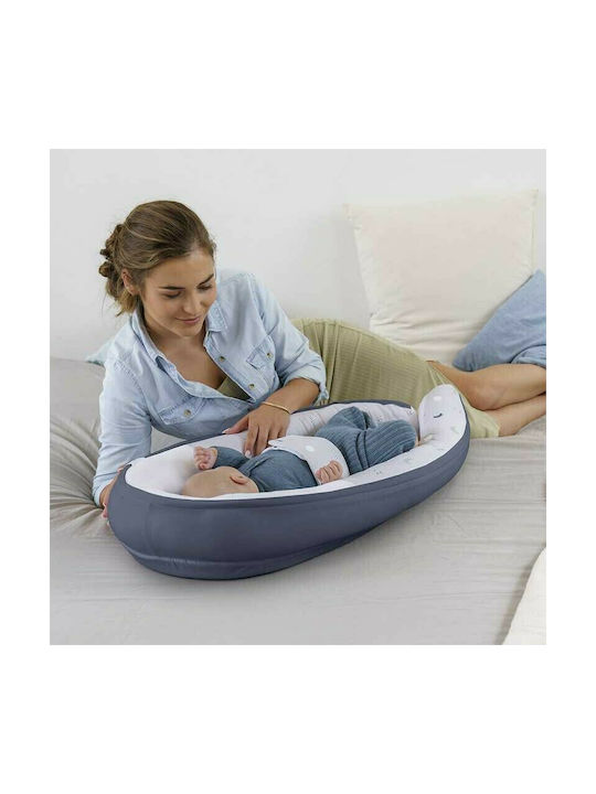 Doomoo Cocoon Baby Nest Blue/Grey