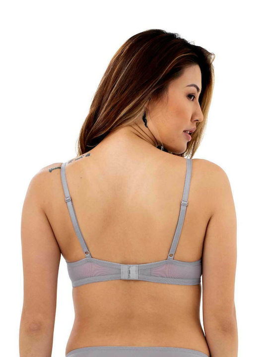 Bra with Light Padding Underwire Grey/Pink