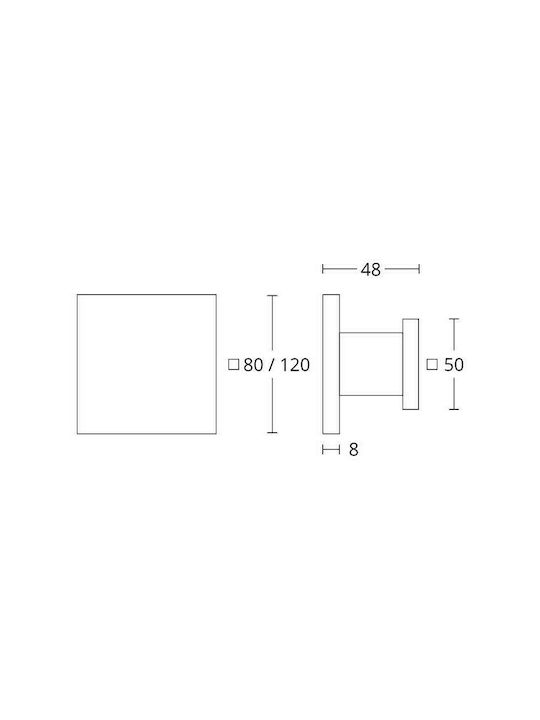 Convex Knopf Vordertür 1067 Νίκελ mit Rosette Black