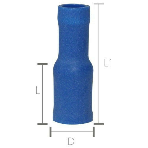 Elvhx Insulated Quick Disconnect Terminal 6 Blue 100pcs 1288