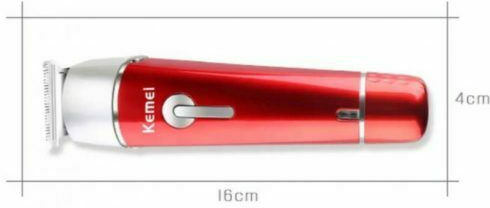 Kemei Set Rechargeable Hair Clipper Red KM-1015