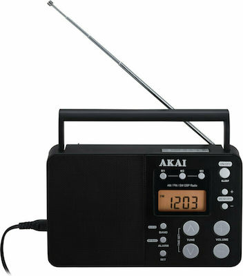 Akai APR-200 Επιτραπέζιο Ραδιόφωνο Ρεύματος / Μπαταρίας Μαύρο