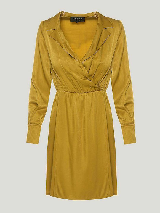 Mini Evening Wrap Dress Blonde
