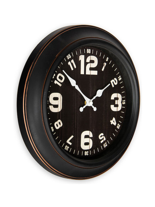 General Trade Vintage Antique Wall Clock Plastic Black Ø40cm