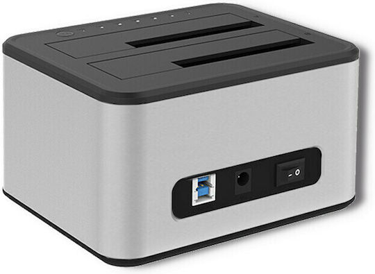 Qoltec 5316 Docking Station for 2 Hard Drives SATA 2.5" / 3.5" with Connection USB 3.0 (50316)