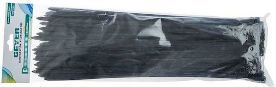 Geyer Geyer Kabelbinder Kunststoff 400mmx7.6mm in Schwarz Farbe (100 Stück)