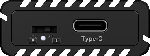 Icy Box Hard Drive Case M.2 SATA III / PCI-Express NVME with connection USB 3.2 Type-C in Schwarz color