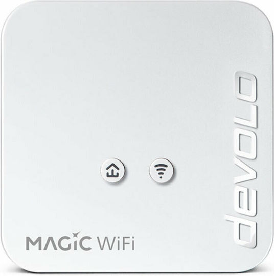 Devolo Magic 1 WiFi mini Powerline Тройно Комплект за Безжична Връзка Wi‑Fi 4 - Безжична мрежа 4 с Пренос на електрозахранване Гнездо и Порт Ethernet