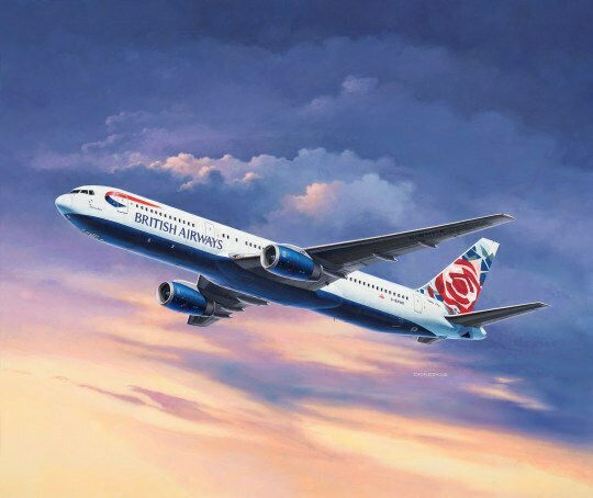 Revell Boeing 767-300ER British Airways Modeling Figure Airplane in Scale 1:144 37.1cm.