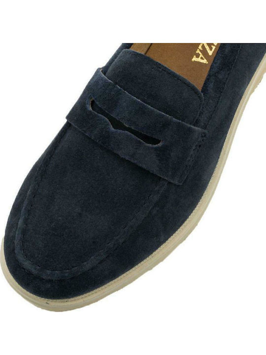 Women's Moccasins in Navy Blue Color