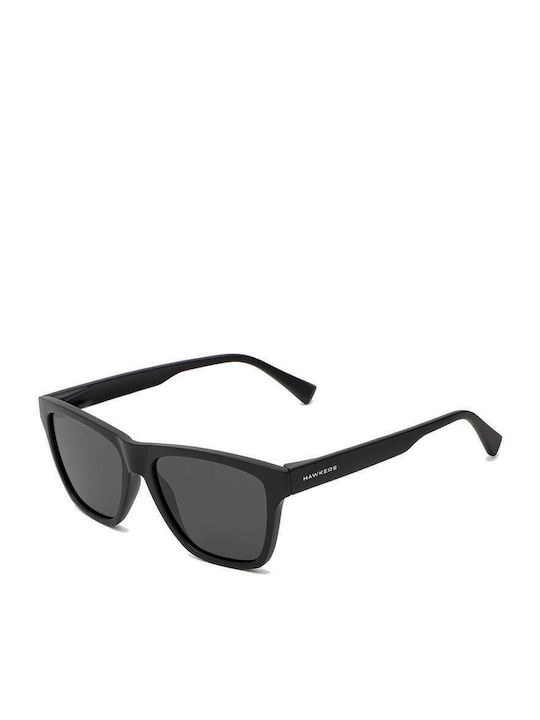 Hawkers One Lifestyle Sunglasses with Black Acetate Frame and Black Polarized Lenses Carbon Black Dark
