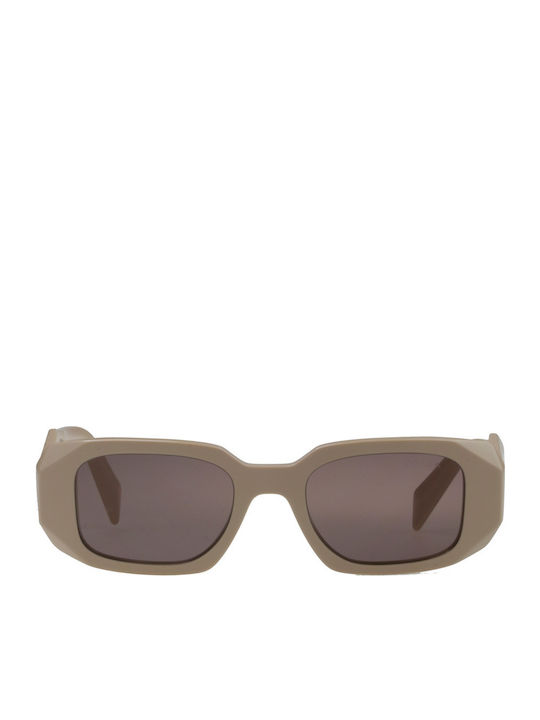 Prada Women's Sunglasses with Beige Plastic Frame and Purple Lens PR17WS VYJ6X1