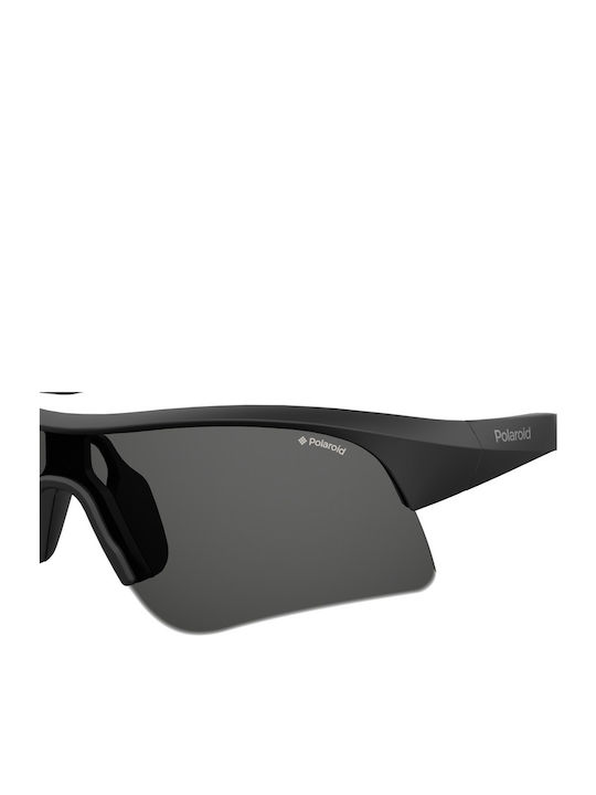 Polaroid Unisex Sunglasses with Black Plastic Frame and Black Polarized Lens PLD7024/S 003M9