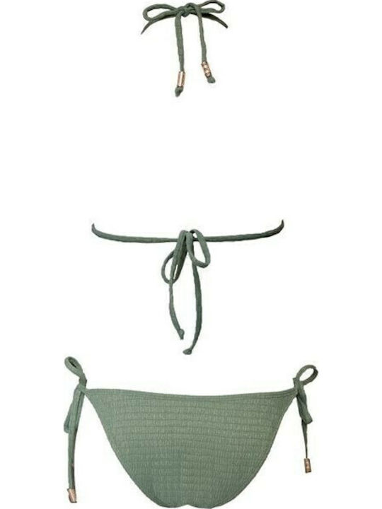 Medeia Bikini Slip mit Schnürchen Khaki