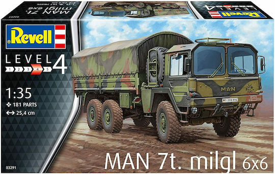 Revell MAN 7t Milgl 6x6 Modeling Figure 181 Pieces in Scale 1:35 25.4cm.