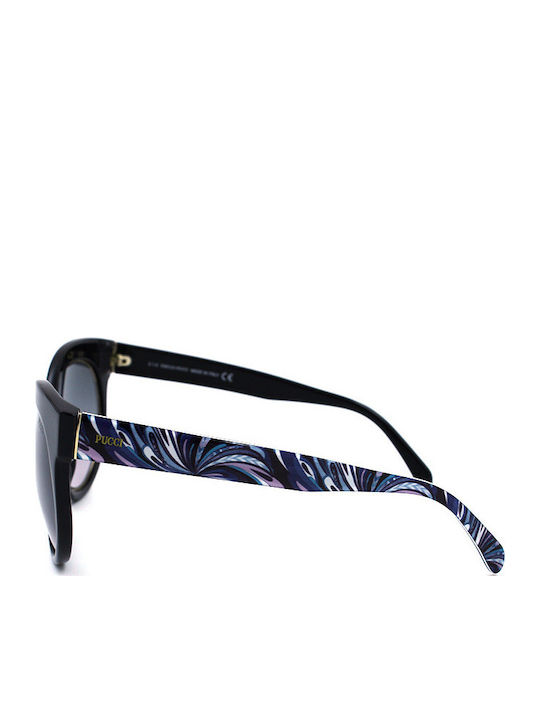 Emilio Pucci Women's Sunglasses with Black Plastic Frame and Black Mirror Lens EP24 05B
