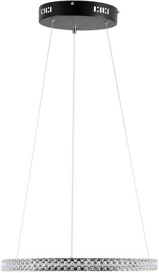 GloboStar Diamond Κρεμαστό Φωτιστικό Μαύρο LED με Ρυθμιζόμενο Λευκό Φως 46x46εκ.
