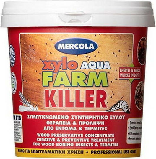 Mercola Xylofarm Aqua Killer Συντηρητικό Ξύλου Νερού Άχρωμο Ματ 2.5lt