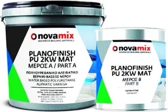Novamix Planofinish PU 2KW Βερνίκι Επιφάνειας Πολυουρεθάνης 2 Συστατικών Νερού Άχρωμο Ματ 1lt