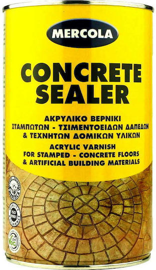 Mercola Concrete Sealer Βερνίκι Επιφάνειας Διαλύτου Άχρωμο Σατινέ 5lt