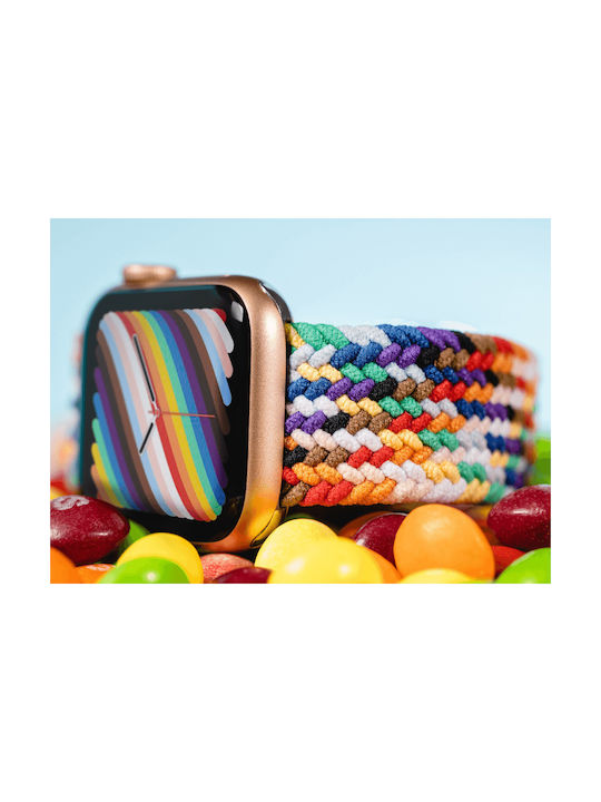 SwitchEasy Candy Premium Armband Stoff Rainbow (Apple Watch 44/45/46mm/Ultra 49mm) GS-107-214-271-163