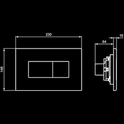 Ideal Standard Solea P2 Πλακέτα για Καζανάκια Διπλής Λειτουργίας R0110A6