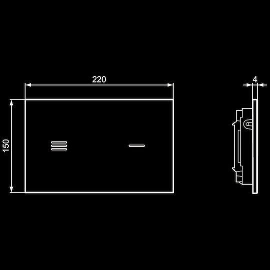 Ideal Standard Symfo Πλακέτα για Καζανάκια Διπλής Λειτουργίας
