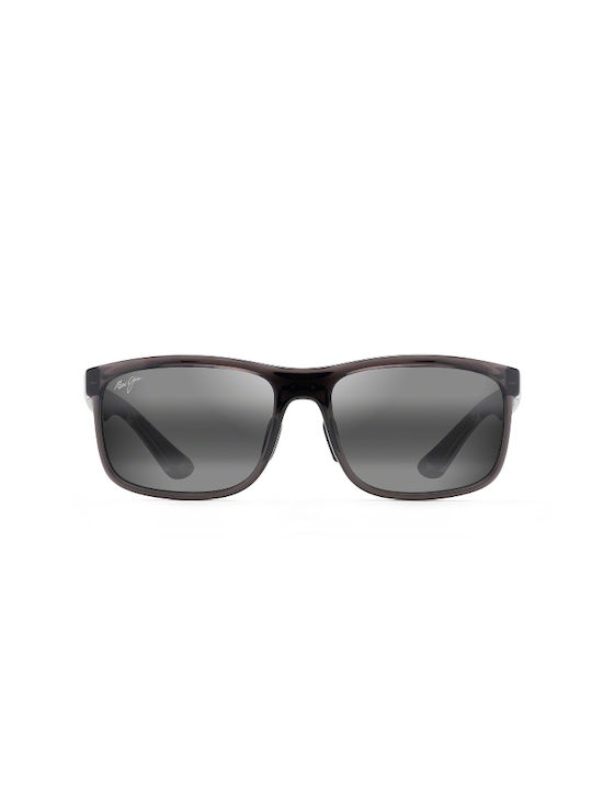 Maui Jim Huelo Sonnenbrillen mit Gray Rahmen und Schwarz Polarisiert Linse 449-11