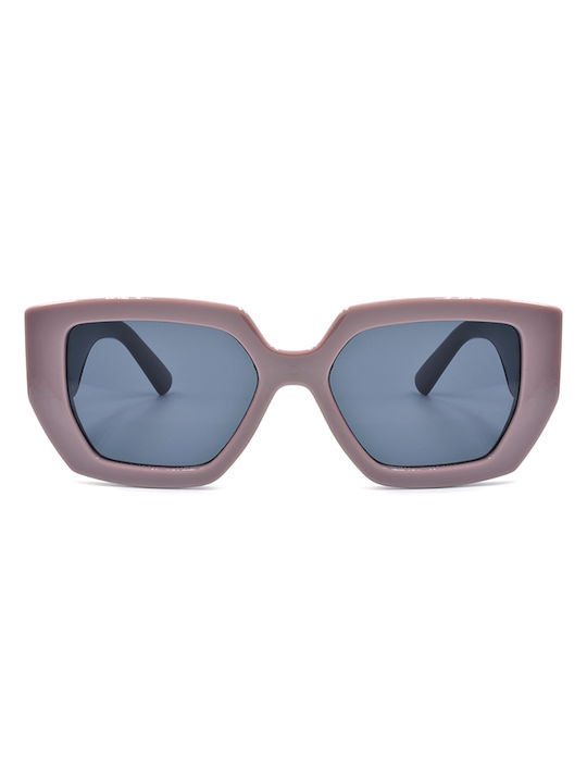 Awear Esther Women's Sunglasses with Pink Plastic Frame and Light Blue Lens